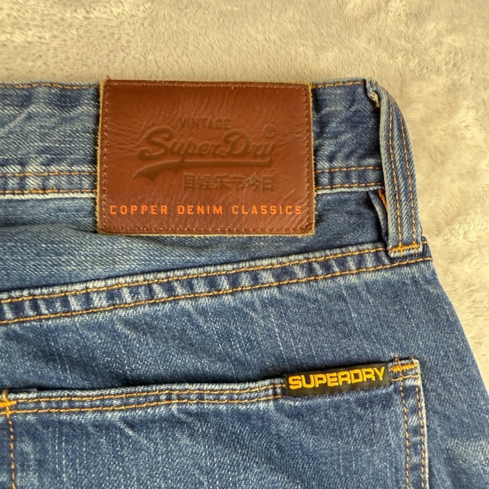 SuperDry Jeans Mens 30x30 Blue Copper Black Copperfill Loose Dark Wash Denim - Picture 5 of 12